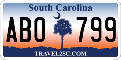 SC license plate ABO799