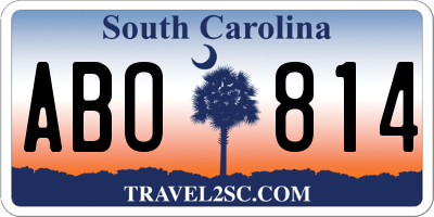 SC license plate ABO814