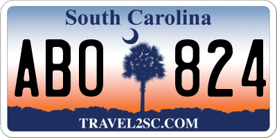 SC license plate ABO824