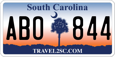 SC license plate ABO844