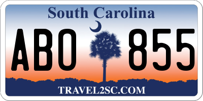 SC license plate ABO855