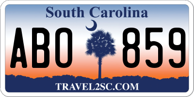 SC license plate ABO859