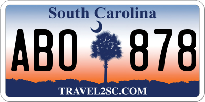 SC license plate ABO878