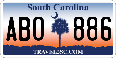 SC license plate ABO886