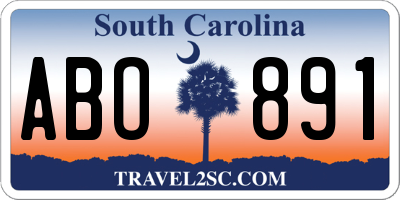 SC license plate ABO891