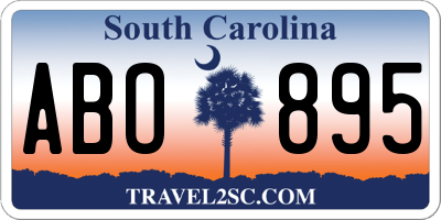 SC license plate ABO895