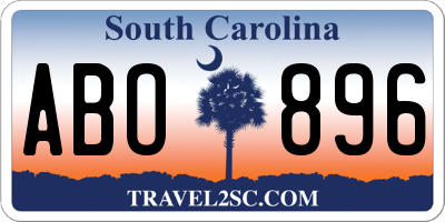 SC license plate ABO896