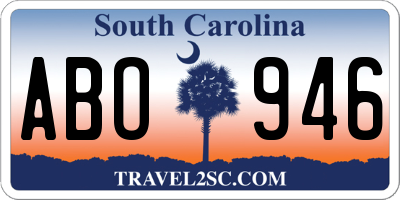 SC license plate ABO946