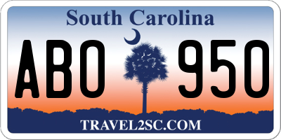 SC license plate ABO950
