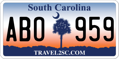 SC license plate ABO959
