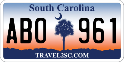 SC license plate ABO961