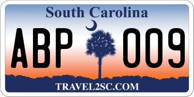 SC license plate ABP009