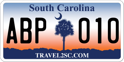 SC license plate ABP010
