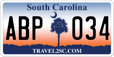 SC license plate ABP034