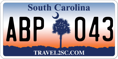 SC license plate ABP043