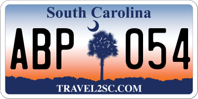 SC license plate ABP054