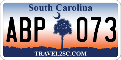 SC license plate ABP073