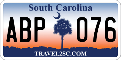 SC license plate ABP076