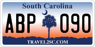 SC license plate ABP090
