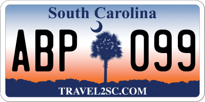 SC license plate ABP099