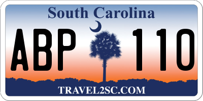 SC license plate ABP110