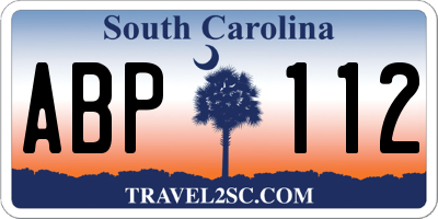 SC license plate ABP112