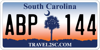 SC license plate ABP144