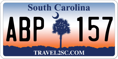 SC license plate ABP157