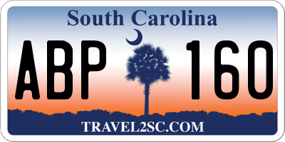 SC license plate ABP160