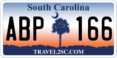 SC license plate ABP166