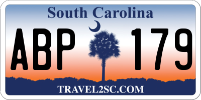 SC license plate ABP179