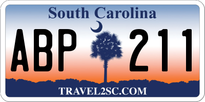 SC license plate ABP211