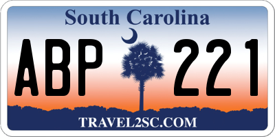 SC license plate ABP221