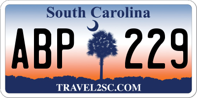 SC license plate ABP229