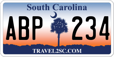 SC license plate ABP234