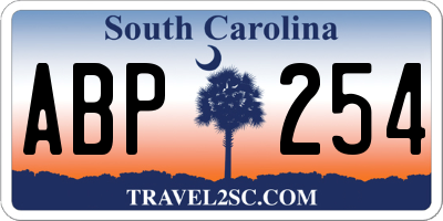SC license plate ABP254
