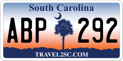 SC license plate ABP292