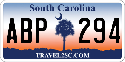 SC license plate ABP294