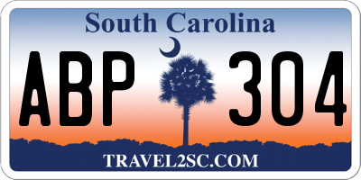 SC license plate ABP304