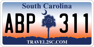 SC license plate ABP311