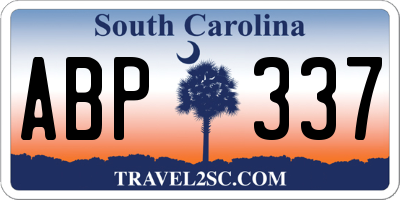 SC license plate ABP337