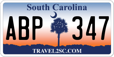 SC license plate ABP347