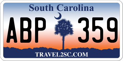 SC license plate ABP359