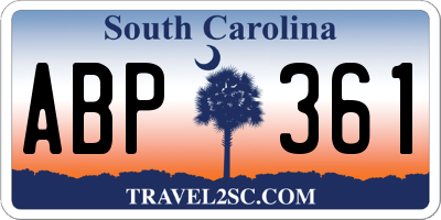 SC license plate ABP361