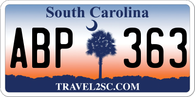 SC license plate ABP363