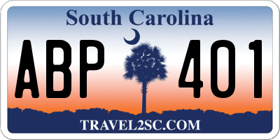 SC license plate ABP401