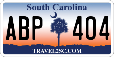 SC license plate ABP404