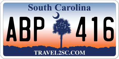 SC license plate ABP416