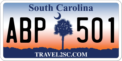 SC license plate ABP501