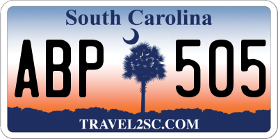 SC license plate ABP505